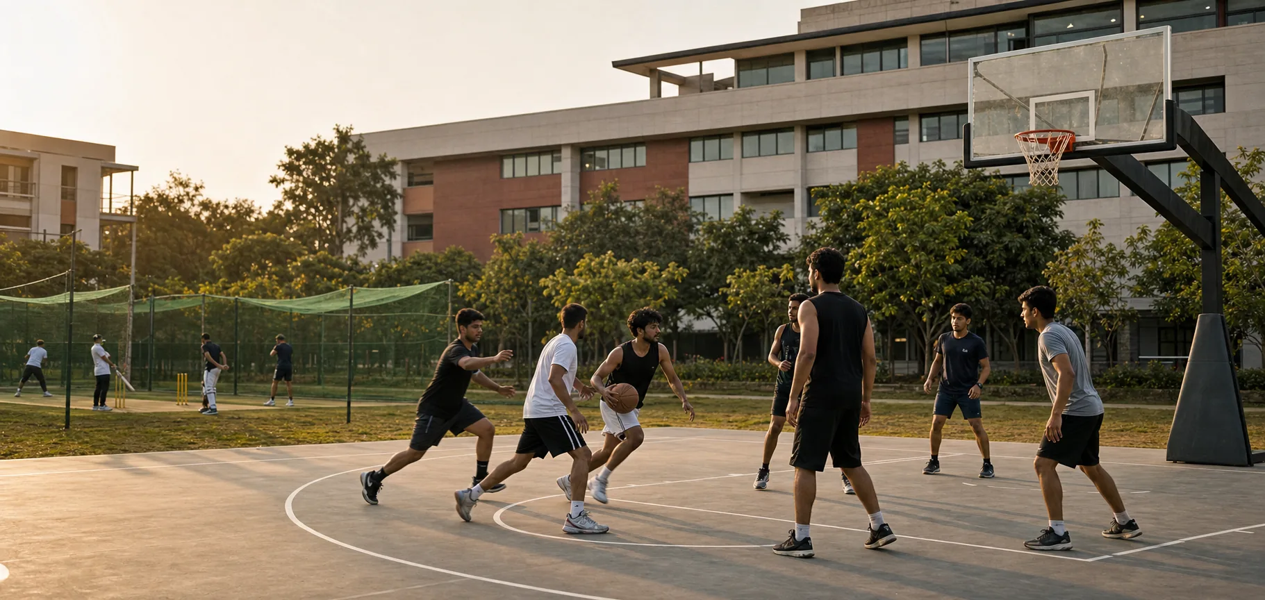 Students participating in sports